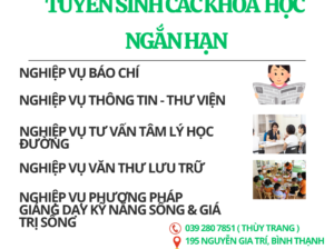 Tuyển sinh các khóa học ngắn hạn cấp chứng chỉ