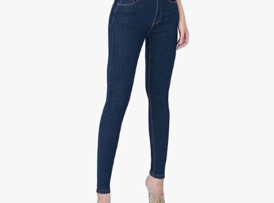 Quần jeans nữ lưng cao pha sợi cà phê AAA Jeans