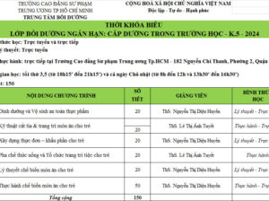 Chứng nhận Cấp dưỡng trong trường học