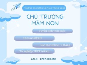 Bồi dưỡng “CHỦ TRƯỜNG MẦM NON” K29 – Buổi tiếp theo : 06/09