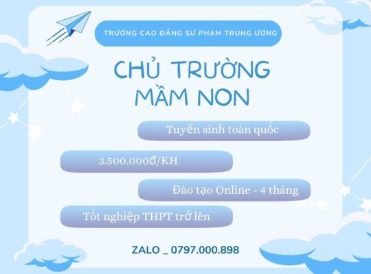 Bồi dưỡng “CHỦ TRƯỜNG MẦM NON” K29 – Buổi tiếp theo : 06/09