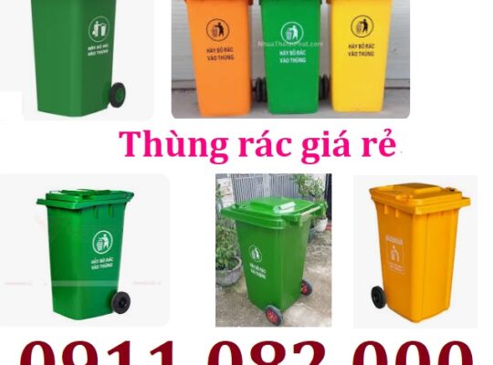 Thùng rác chất lượng giá tốt- thùng rác 120l 240l 660l giá rẻ tại vĩnh