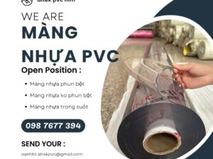 Màng nhựa pvc trong suốt không phun bột 1.5mm