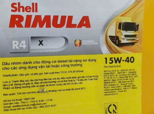 Dầu động cơ Shell Rimula R4 X 15W-40 Giá Tốt tại TPHCM.